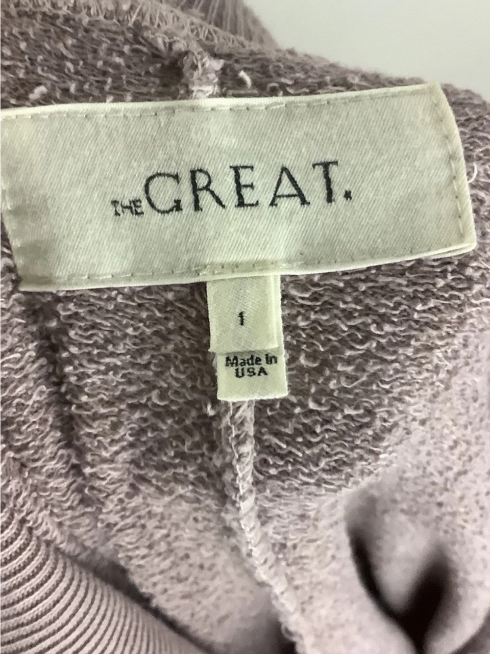 The Great. Women’s 1 S Pink Cropped Drawstring Lounge Sweatpants Comfy Cozy - Picture 4 of 6